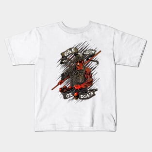 Give Me Liberty Or Death Patriot Skull Warrior Soldier Kids T-Shirt